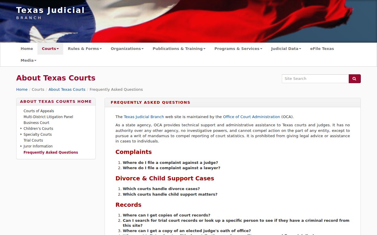 Dickens County case lookup statewide search limitation