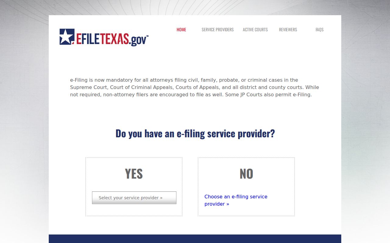 Dickens County case lookup and eFileTexas distinction