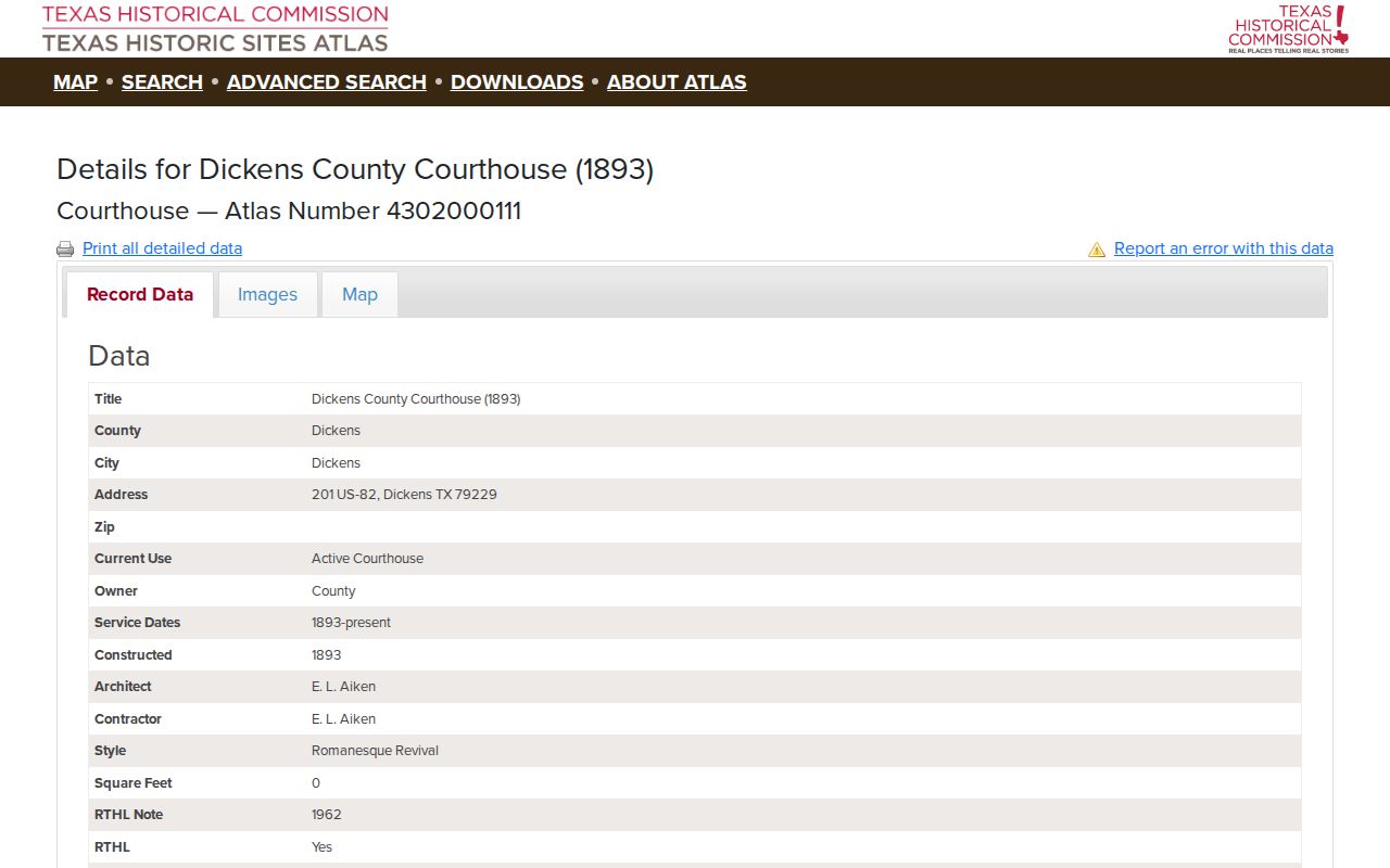 Dickens County court docket historic courthouse source